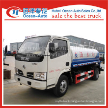 Dongfeng 4X2 drive wheel 4000liter stainless steel water tank truck for sale